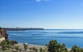 Panoramic view on Antalya city and Mediterranean Sea from the Beach park. Antalya, Turkey Royalty Free Stock Photo