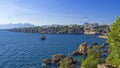 Panoramic view on Antalya city from old town Kaleici. Turkey Royalty Free Stock Photo