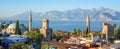 Panoramic view of Antalya Old Town, Turkey Royalty Free Stock Photo