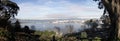 Panoramic view of Aquatic Park in San Francisco Royalty Free Stock Photo