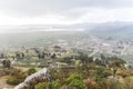 Panoramic view of Aquitania, Boyaca, Colombia, and the fields that surround it Royalty Free Stock Photo