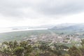 Panoramic view of Aquitania, Boyaca, Colombia, and the fields that surround it