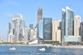 View of Jumeirah Beach Residences from Bluewaters Island in Dubai, UAE Royalty Free Stock Photo