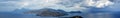 Panoramic View of the Archipelago of the Aeolian Islands from Vulcano Island Royalty Free Stock Photo