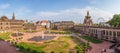 Panoramic view of an architecture of Dresdner Zwinger, the Famous museum and Gallery