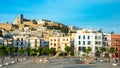 Panoramic view of the area of the port of Ibiza