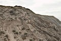 Panoramic view of an arid canyon path in Porto Santo Madeira Islands,Portugal