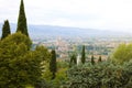 Panoramic view from Assisi of countryside and landscape of Umbria, Italy Royalty Free Stock Photo