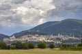 Panoramic view of Assisi old town, Province of Perugia, Umbria region, Italy Royalty Free Stock Photo