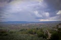 Panoramic view of Assisi valley , Umbria, Italy Royalty Free Stock Photo
