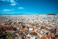 Panoramic view of Athens from Acropolis hill, sunny day Royalty Free Stock Photo