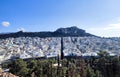 Panoramic view of Athens, Greece, from the top of the Strefi Hill. Royalty Free Stock Photo