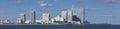 Panoramic view of Atlantic City, New Jersey from the ocean Royalty Free Stock Photo