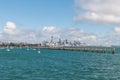 Panoramic view of Auckland CBD from Judges Bay Royalty Free Stock Photo