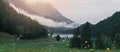 Panoramic View Of Austrian Landscape Royalty Free Stock Photo