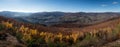 Autumn forest seen from lookout tower Haj, Nova Bana, Slovakia