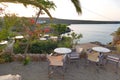 Panoramic view of Avlemonas bay in Kythera, Greece Royalty Free Stock Photo