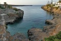 Panoramic view of Avlemonas bay in Kythera, Greece Royalty Free Stock Photo