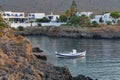 Panoramic view of Avlemonas bay in Kythera, Greece Royalty Free Stock Photo