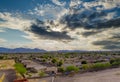 Panoramic view with Avondale town Arizona USA in neighbourhood family over suburban homes in residential area Royalty Free Stock Photo