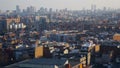 Panoramic view of Badalona and Barcelona in Sunny day