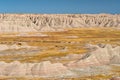 Panoramic View of Badlands Geological Features