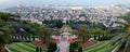 Panoramic view of the Bahai Gardens in Haifa, Israel Royalty Free Stock Photo