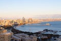 Panoramic view of Baku city. Capital of Azerbaijan on the Caspian Sea coast