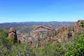 Landscape Panorama of Balconies Cave from High Peaks Trail, Pinnacles National Park, California, USA Royalty Free Stock Photo