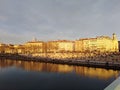 The Rhone river in Lyon, France Royalty Free Stock Photo