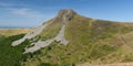 Panoramic view from the Banne dÃÂ´Ordanche mountain to Murat le Quaire Royalty Free Stock Photo