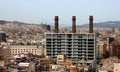 A panoramic view of Barcelona city, Catalonia, Spain. La Sagrada Familia in the distance. Royalty Free Stock Photo