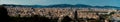 Panoramic view of Barcelona city, port and mountains. Spain Royalty Free Stock Photo