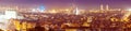 Panoramic view of Barcelona in evening Royalty Free Stock Photo