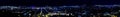 Panoramic view of Barcelona by night.