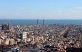 Barcelona, Spain - Panoramic view Royalty Free Stock Photo