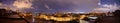 Panoramic view of Barcelona, Spain at night, Spain Royalty Free Stock Photo