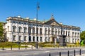 Panoramic view of baroque Krasinski Palace - Palac Krasinskich - at Krasinski square in historic old town quarter of Warsaw, Royalty Free Stock Photo