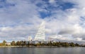 Panoramic view of Basel with Roche Tower