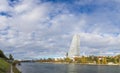 Panoramic view of Basel with Roche Tower