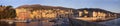 Panoramic view of bastia harbour, corse, france