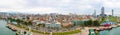 Panoramic view of Batumi, Georgia. View of the center of Batumi and the promenade and the beach. The capital of Adjara, Georgia