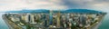 Panoramic view of Batumi, Georgia. View of the center of Batumi and the promenade and the beach. The capital of Adjara, Georgia