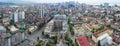 Panoramic view of Batumi, Georgia. Twilight over the old city and Downtown of Batumi - capital of Adjara, Georgia