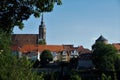 Panoramic view on Bautzen old town from the Vor dem Gerbertor street Royalty Free Stock Photo