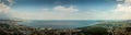 Panoramic view in bay des anges from Nice to Antibes