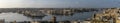 Panoramic view of the bay that separates Valletta from the three cities, island of Malta Royalty Free Stock Photo