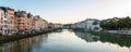 Panoramic view of the Nive River in Bayonne, France Royalty Free Stock Photo