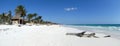 Panoramic view of beach Royalty Free Stock Photo