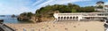 Panoramic view of the beach, Biarritz, France Royalty Free Stock Photo